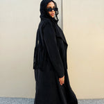 Suede Coat Black - AB ESSENTIALS