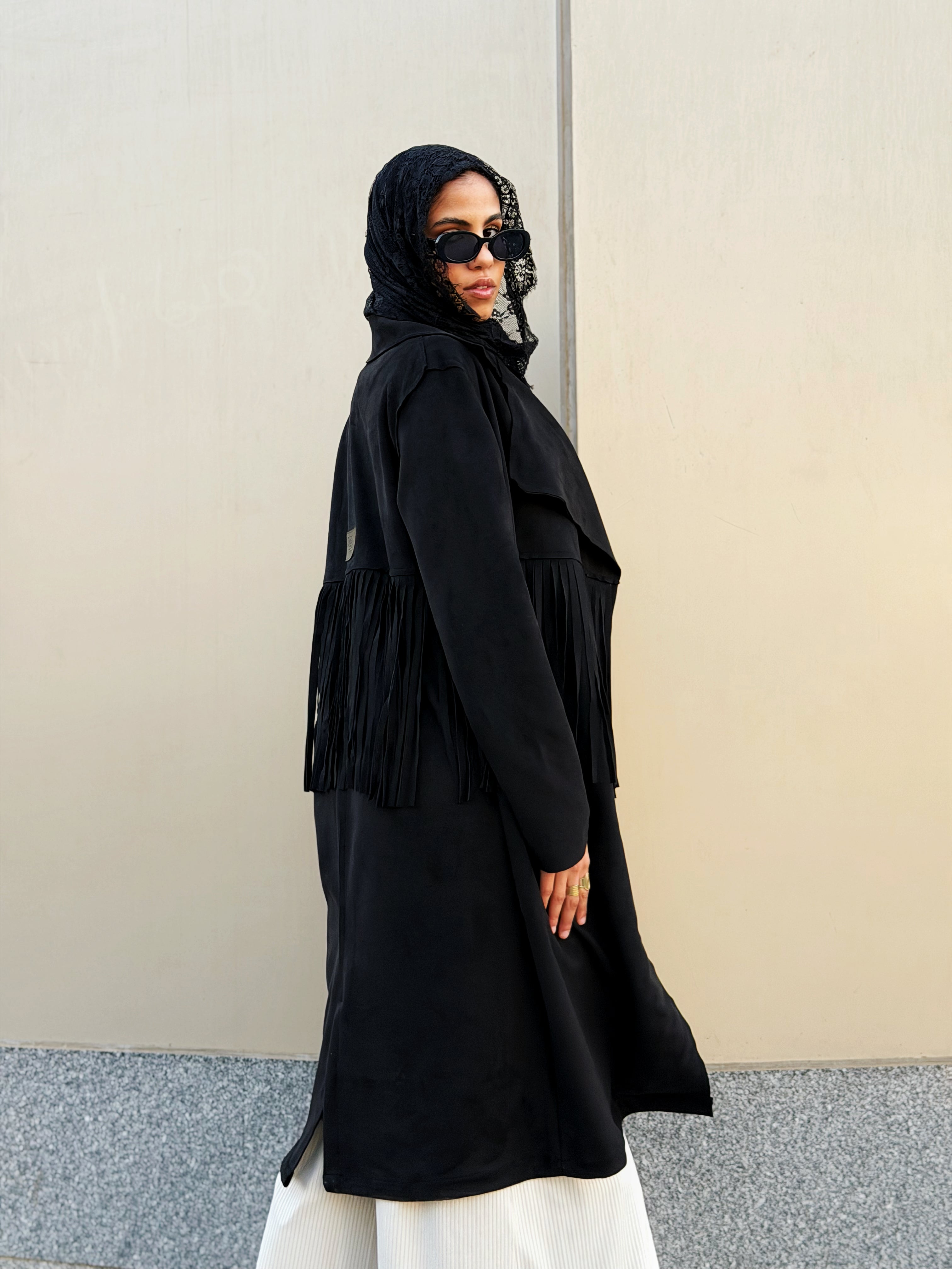 Suede Coat Black - AB ESSENTIALS