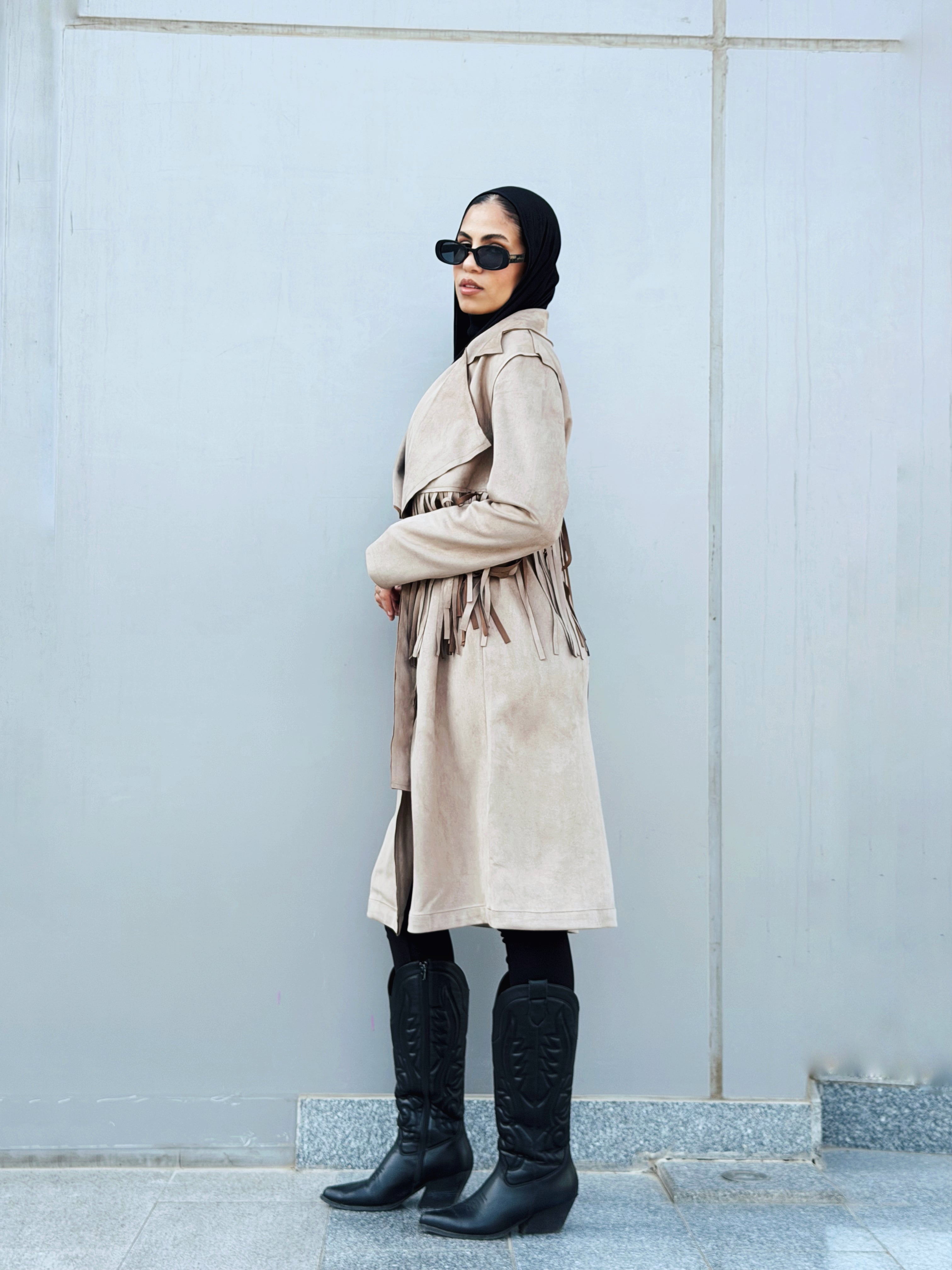 Suede Coat Cafe - AB ESSENTIALS