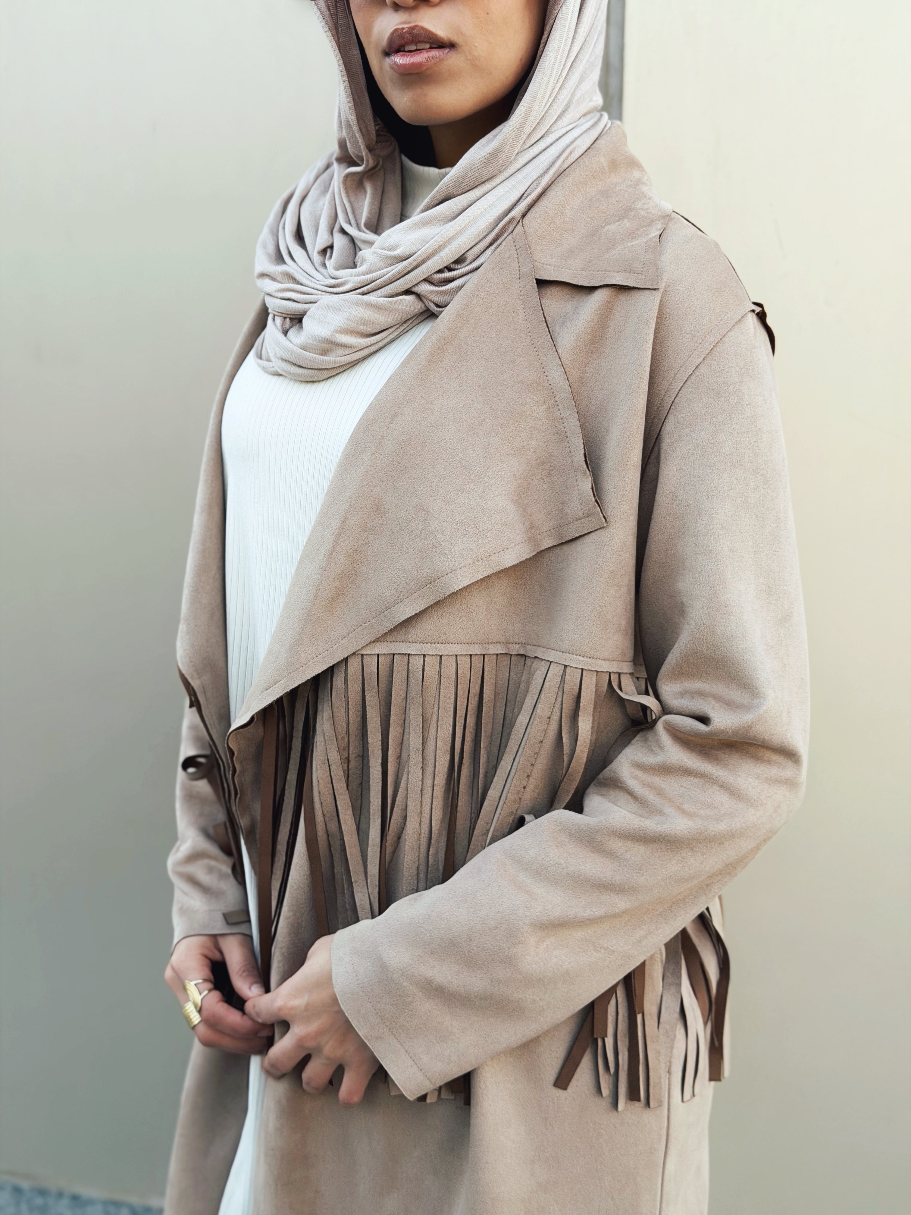 Suede Coat Cafe - AB ESSENTIALS