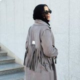 Suede Coat Grey - AB ESSENTIALS