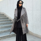 Suede Coat Grey - AB ESSENTIALS