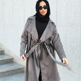Suede Coat Grey - AB ESSENTIALS
