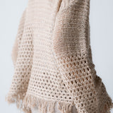 Sun Wave Shimmer Crochet Cardigan Beige - AB ESSENTIALS