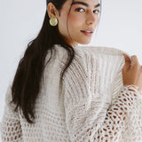 Sun Wave Shimmer Crochet Cardigan Off White - AB ESSENTIALS