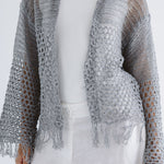 Sun Wave Shimmer Crochet Cardigan Silver - AB ESSENTIALS