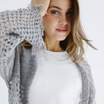 Sun Wave Shimmer Crochet Cardigan Silver - AB ESSENTIALS