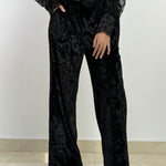 Super Velvet Black Pants - AB ESSENTIALS