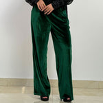 Super Velvet Green Pants - AB ESSENTIALS