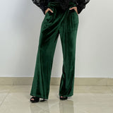 Super Velvet Green Pants - AB ESSENTIALS
