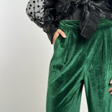 Super Velvet Green Pants - AB ESSENTIALS