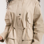 The Icon Gabardine Jacket Beige - AB ESSENTIALS