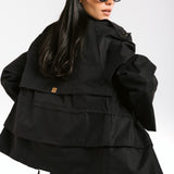 The Icon Gabardine Jacket Black - AB ESSENTIALS