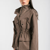 The Icon Gabardine Jacket Brown - AB ESSENTIALS