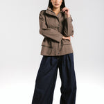 The Icon Gabardine Jacket Brown - AB ESSENTIALS