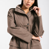 The Icon Gabardine Jacket Brown - AB ESSENTIALS