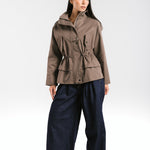 The Icon Gabardine Jacket Brown - AB ESSENTIALS