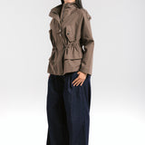 The Icon Gabardine Jacket Brown - AB ESSENTIALS
