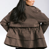 The Icon Gabardine Jacket Brown - AB ESSENTIALS