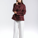The Icon Gabardine Jacket Burgundy - AB ESSENTIALS