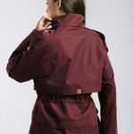 The Icon Gabardine Jacket Burgundy - AB ESSENTIALS