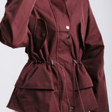 The Icon Gabardine Jacket Burgundy - AB ESSENTIALS