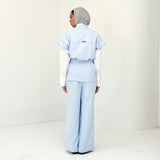 The Linen Pair Set Baby Blue - AB ESSENTIALS