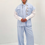 The Linen Pair Set Baby Blue - AB ESSENTIALS
