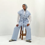 The Linen Pair Set Baby Blue - AB ESSENTIALS