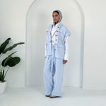 The Linen Pair Set Baby Blue - AB ESSENTIALS