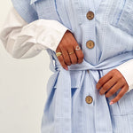 The Linen Pair Set Baby Blue - AB ESSENTIALS