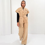 The Linen Pair Set Beige - AB ESSENTIALS