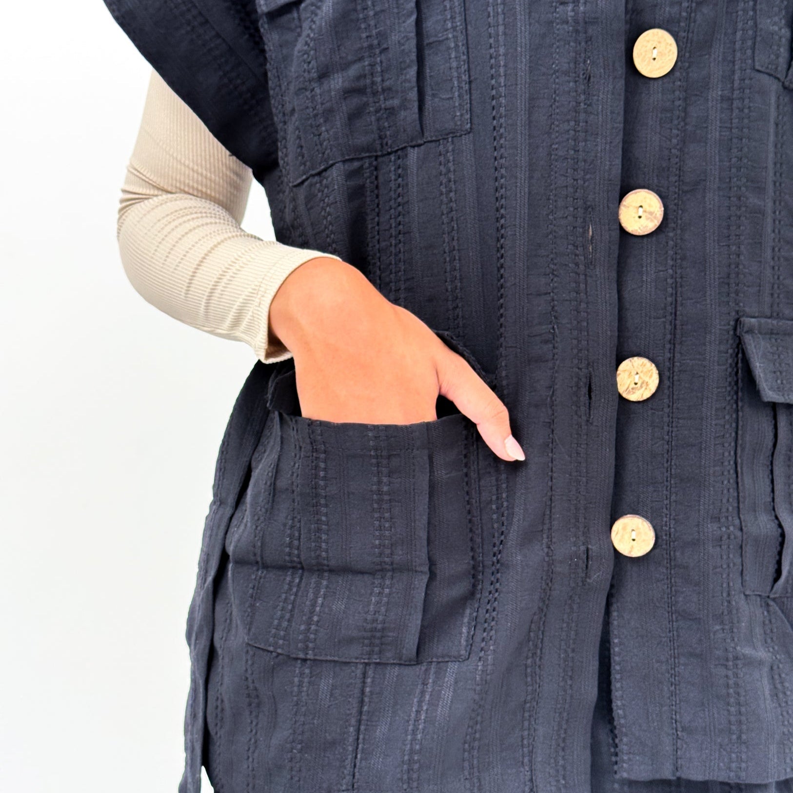 The Linen Pair Set Black - AB ESSENTIALS