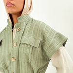 The Linen Pair Set Olive - AB ESSENTIALS