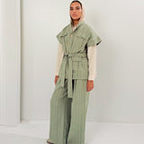 The Linen Pair Set Olive - AB ESSENTIALS