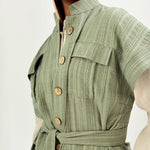 The Linen Pair Set Olive - AB ESSENTIALS
