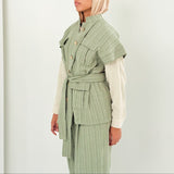 The Linen Pair Set Olive - AB ESSENTIALS
