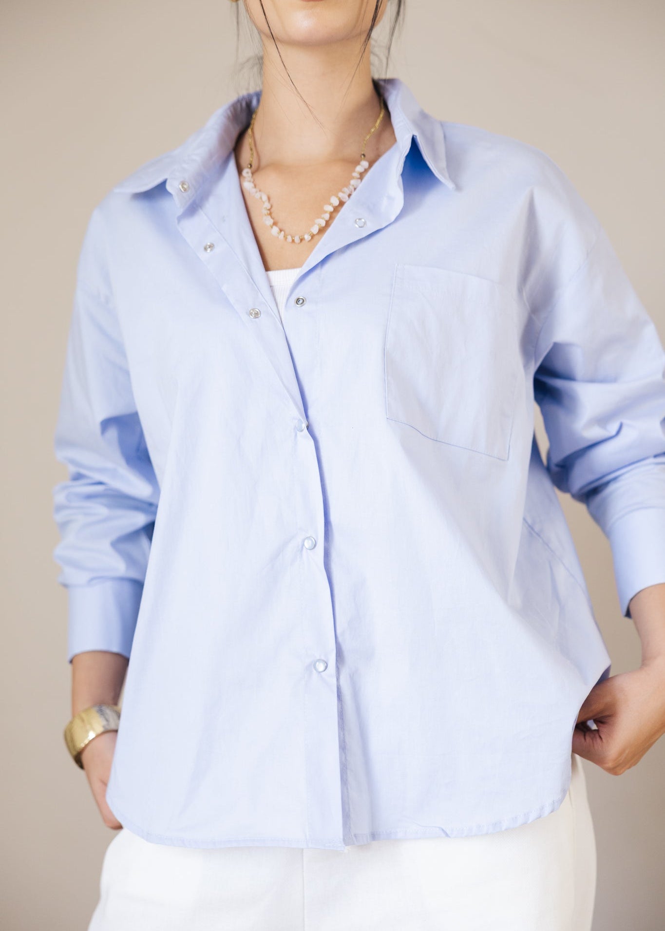 The Perfect Shirt Baby Blue - AB ESSENTIALS