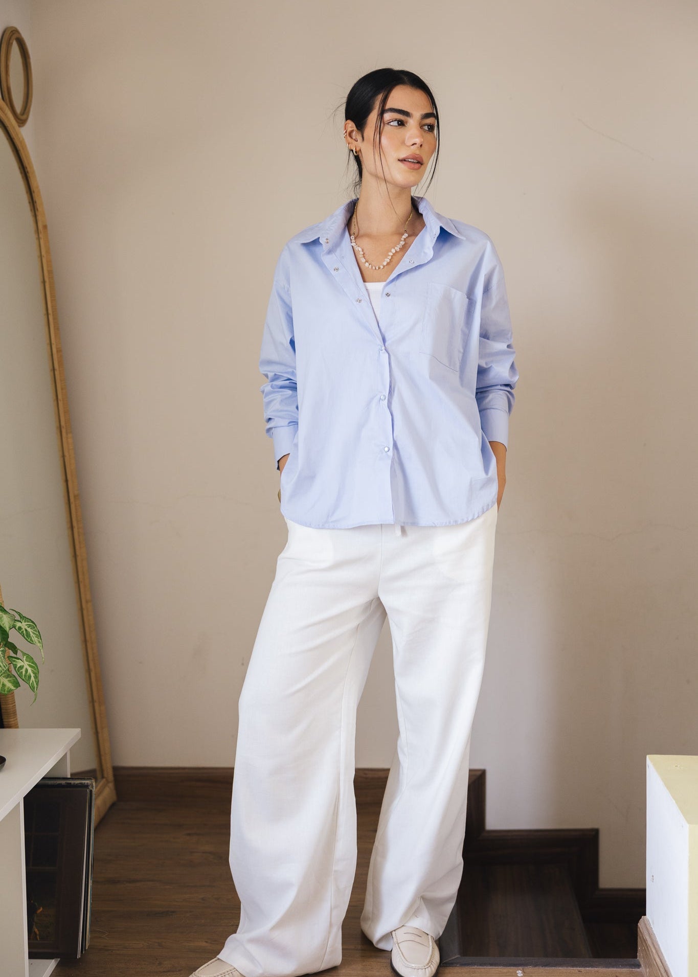 The Perfect Shirt Baby Blue - AB ESSENTIALS