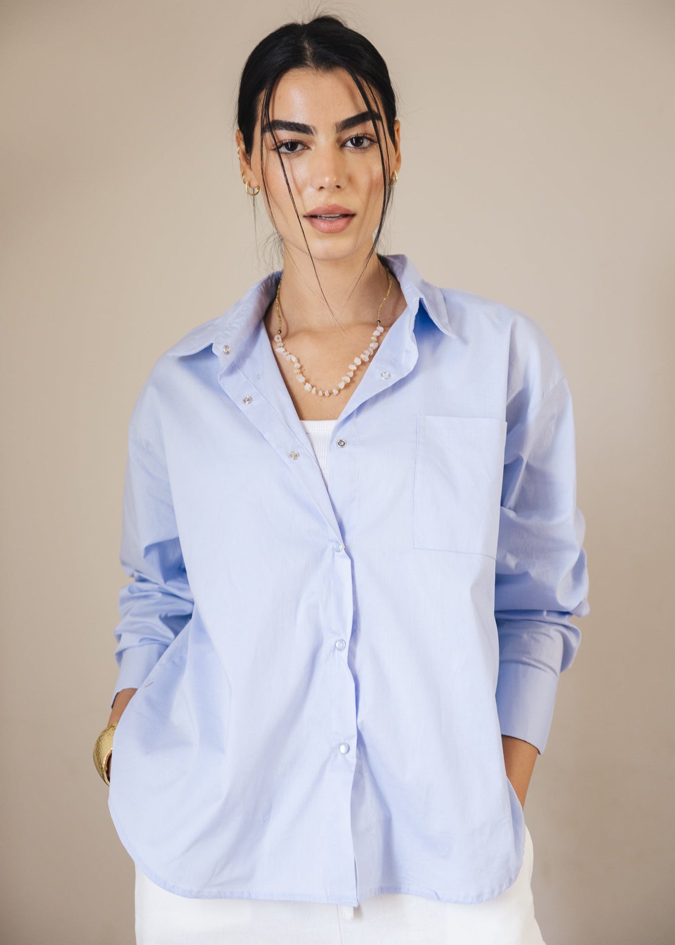 The Perfect Shirt Baby Blue - AB ESSENTIALS