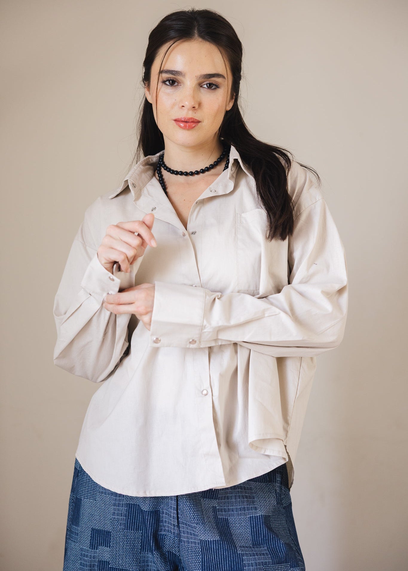 The Perfect Shirt Beige - AB ESSENTIALS
