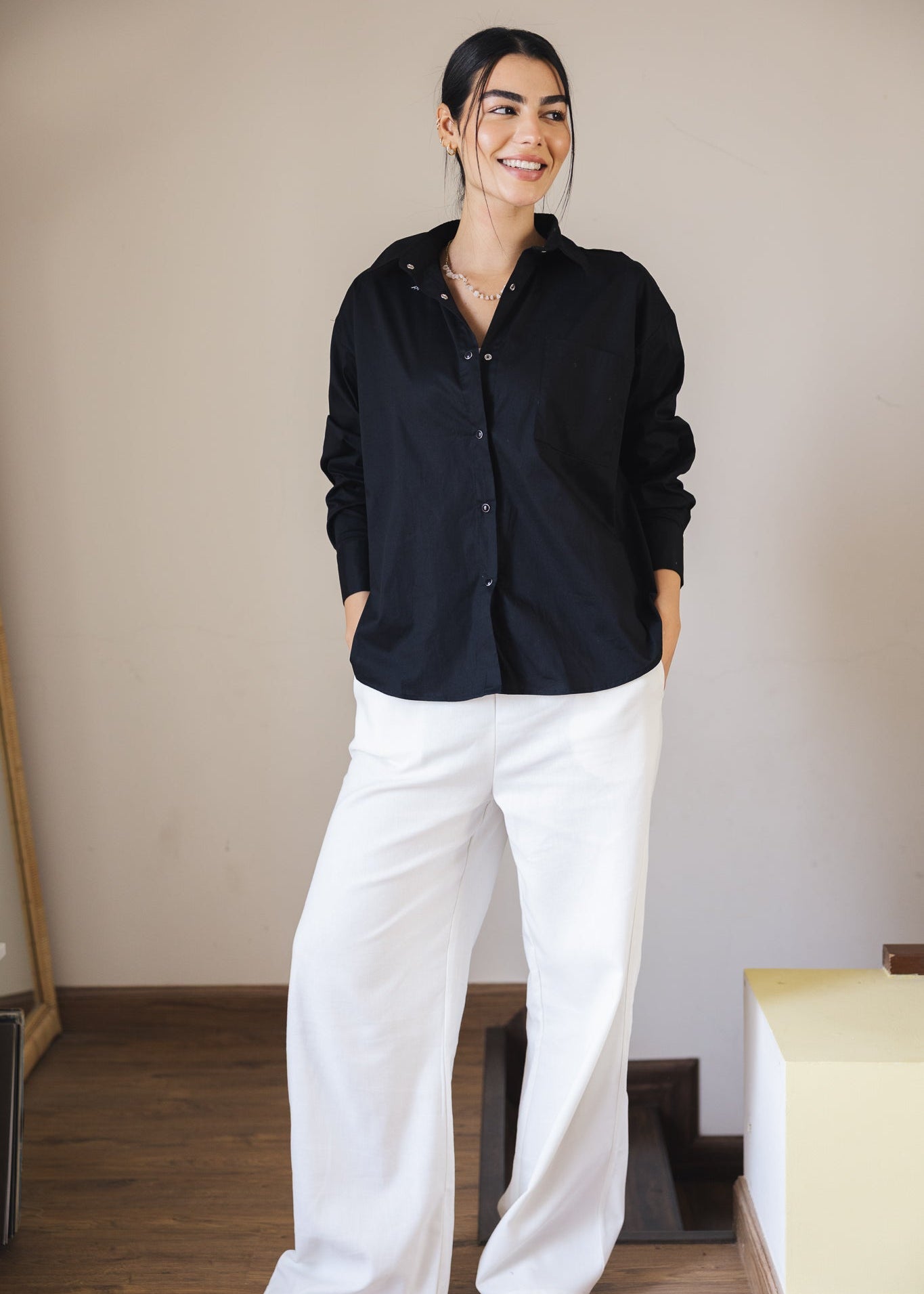 The Perfect Shirt Black - AB ESSENTIALS