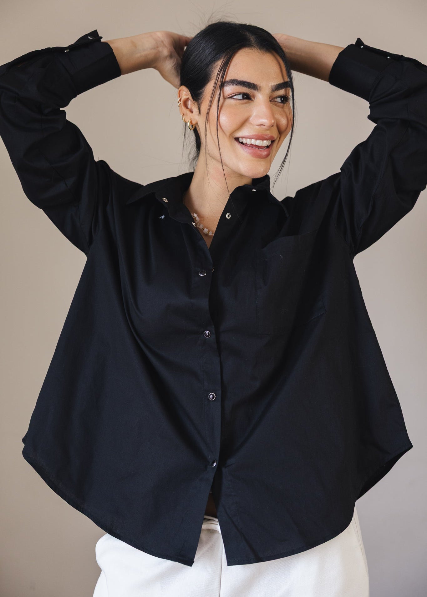The Perfect Shirt Black - AB ESSENTIALS