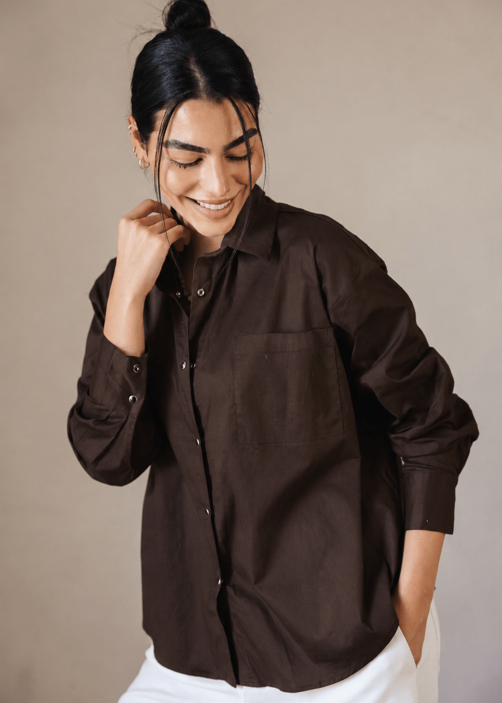The Perfect Shirt Brown - AB ESSENTIALS