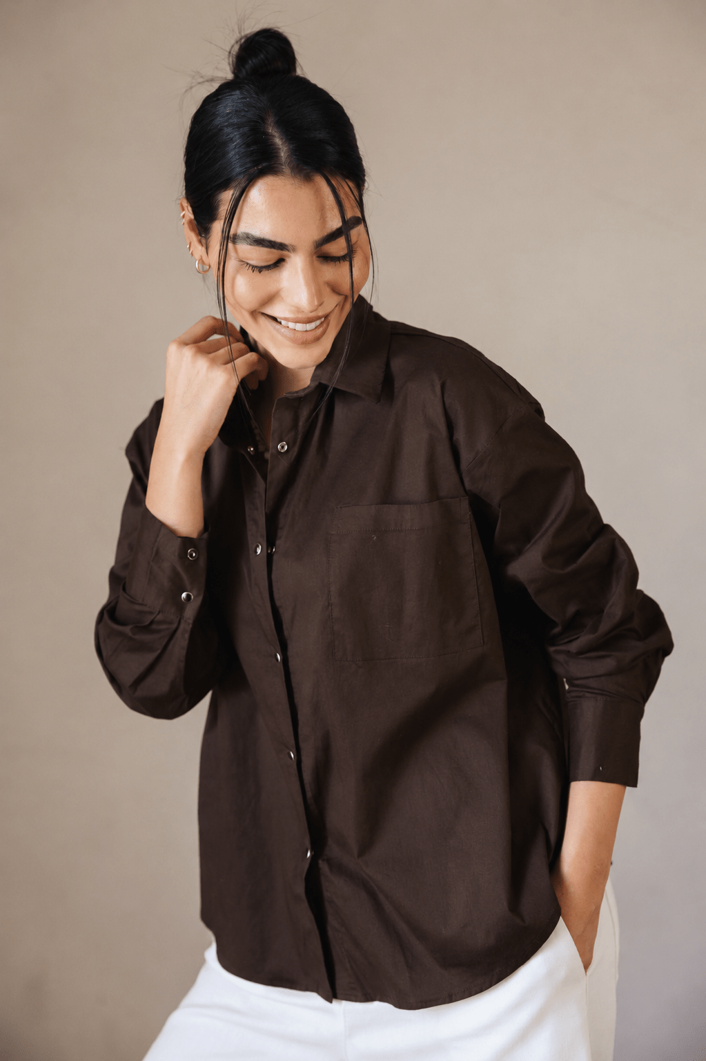 The Perfect Shirt Brown - AB ESSENTIALS