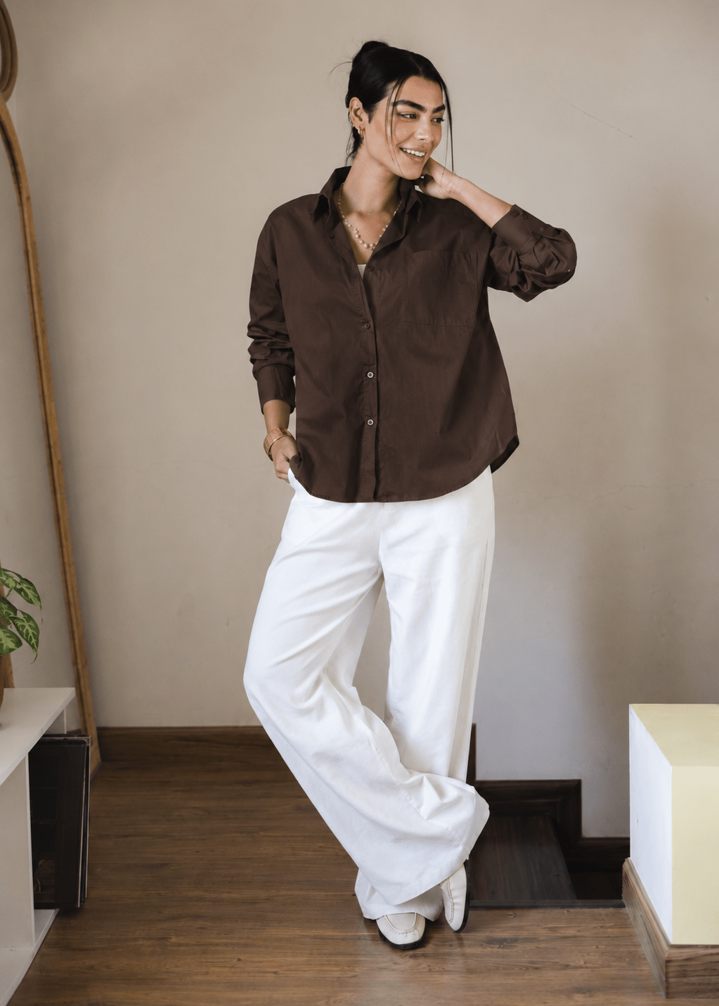 The Perfect Shirt Brown - AB ESSENTIALS