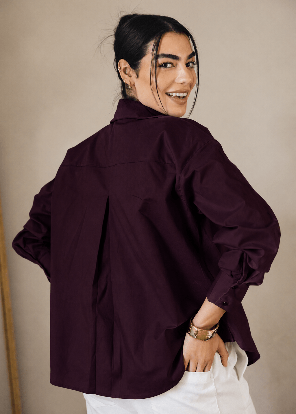 The Perfect Shirt Burgundy - AB ESSENTIALS