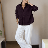 The Perfect Shirt Burgundy - AB ESSENTIALS