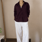 The Perfect Shirt Burgundy - AB ESSENTIALS