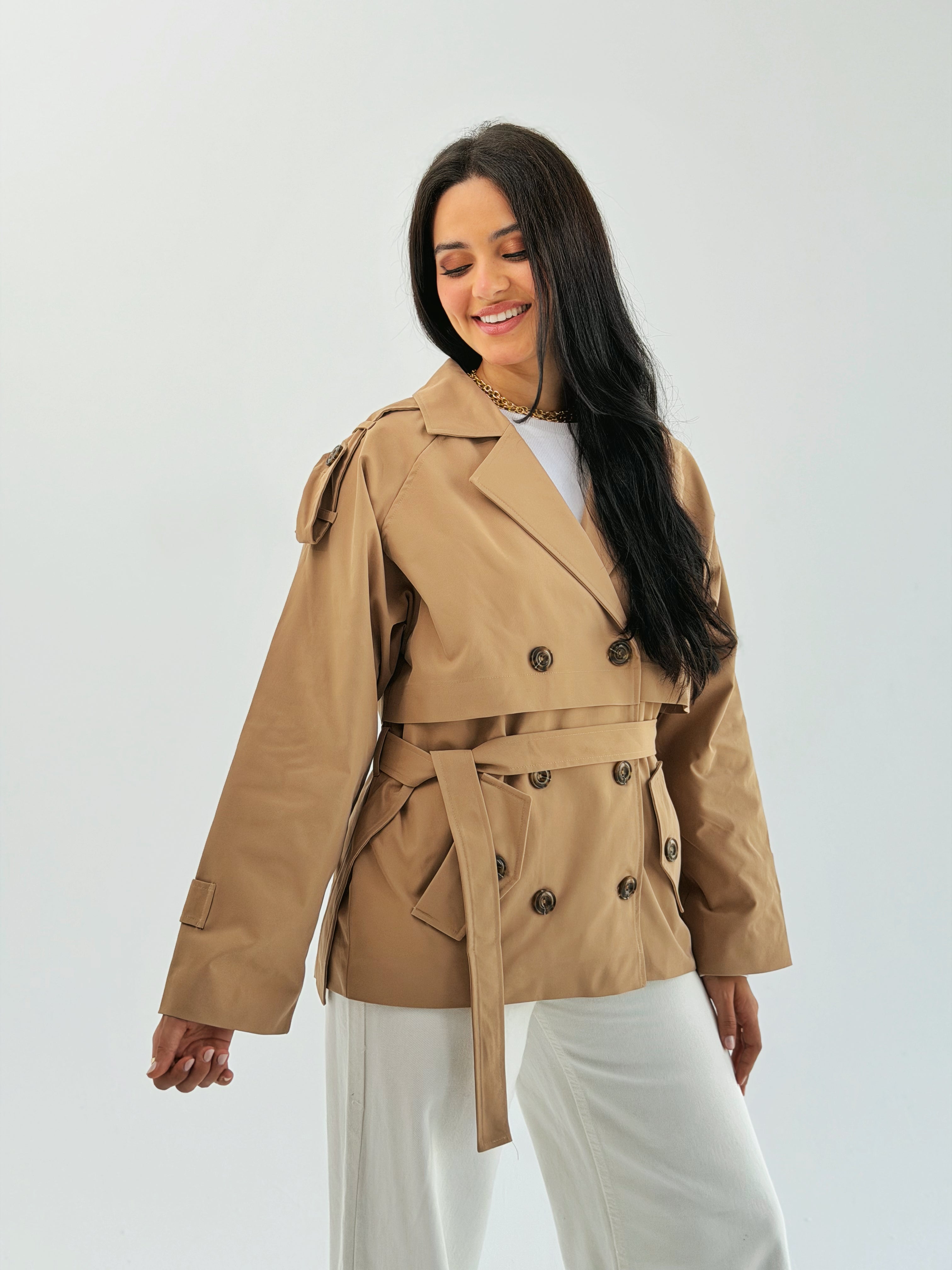 Trench Jacket Beige - AB ESSENTIALS
